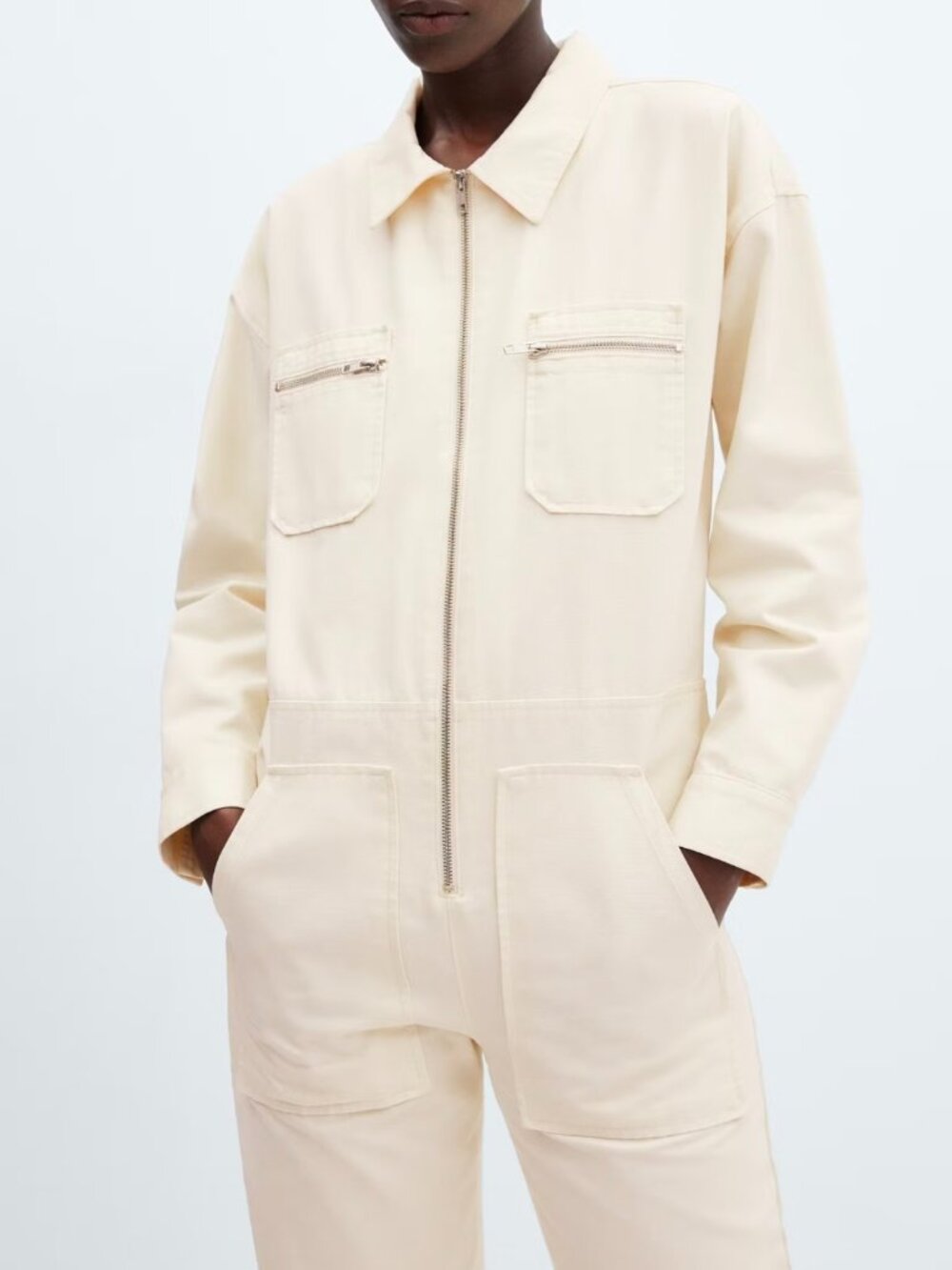 Off white denim jumpsuit Sz XS